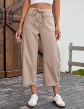 luvamia FleXclusive Barrel Jeans for Women Trendy Wide Leg High Rise Baggy Pull On Elastic Waist Button Fly Drawstring Denim Pants
