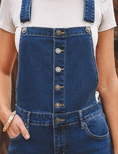 LUVAMIA Women Sleeveless Adjustable Strap One Piece Casual Denim Harem Overall