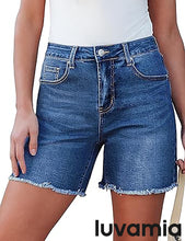 Luvamia Women's Casual Denim Walkshorts Summer Straight
