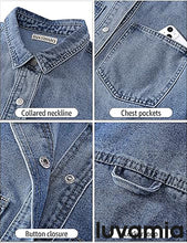 LUVAMIA Women's Relaxed Fit  Denim Slim Regular Pocket Jean Jacket Coat