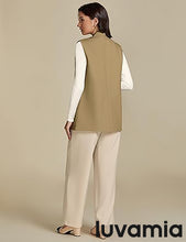 luvamia Women's sleeveless business style lapel vest jacket