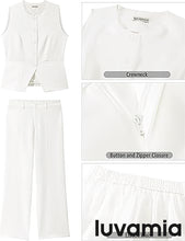 LUVAMIA Women's 2 Piece  Suiting Business Casual Pantsuits Outfit