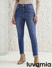 luvamia Skinny Jeans for Women Thin Fleece Lined High Waisted Front Yoke Fall Thermal Stretchy Denim Pants Warm Jeggings