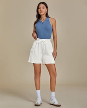 LUVAMIA Women's Wide Leg Lounge Shorts Elastic Waist Drawstring Sport Brief Casual Comfy Cozy Shorts