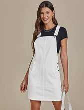 luvamia Women's Casual Straps Denim Overall Pinafore Dress with Pocket