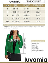 LUVAMIA Women Suit Jacket Double-Breasted Business Casual Long Sleeve Suiting Blazers