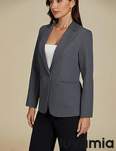 LUVAMIA Women's Classic Button Blazer Single Jacket Coat Long Sleeve
