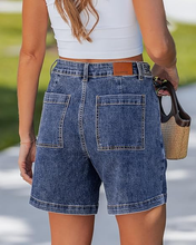 luvamia FleXclusive Jean Shorts for Women High Waisted Wide Leg Cinch Waist Stretchy Denim Mid Thigh Shorts Casual Summer Jorts