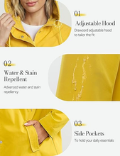 luvamia Rain Jacket Women Waterproof Lightweight Rain Coats Hiking Travel Windbreaker Raincoats with Adjustable Hood