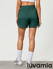 LUVAMIA Women's Brief High-Waisted Elastic-Waist Athletic Wide-Leg Shorts