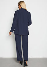 luvamia 2 Piece Outfits for Women Dressy Blazer Jackets High Waisted Straight Leg Pants Suits Set Business Casual Office