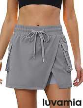 LUVAMIA Women's Active Breathable High Waisted Regular Relaxed Fit Shorts Skort.