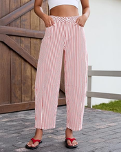 luvamia Barrel Jeans for Women Trendy Baggy Wide Leg Striped High Waisted Cropped Casual Pinstripe Stretchy Denim Pants