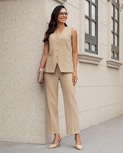 luvamia Two Piece Sets for Women Vest Pantsuits Set Dressy Business Casual Outfits