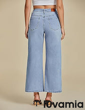 LUVAMIA Women's 5-Pocket Denim High Waist Retro Wide Leg Jean Styles