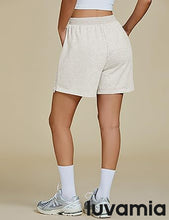 LUVAMIA Women's High Waist Elastic Waistband Shorts Regular Comfort Silhouette