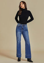 Women's High Waist Regular Fit Slight Stretch Flare Jeans Bell Bottoms
