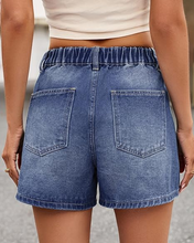luvamia FleXclusive Jean Shorts for Women High Waisted Baggy Wide Leg Elastic Waist Mom Denim Shorts 4" Inseam Casual Summer Jorts
