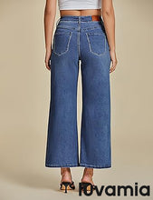 LUVAMIA Women's 5-Pocket Denim High Waist Retro Wide Leg Jean Styles