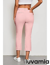luvamia Capri Jeans for Women High Waisted Slim Straight Stretchy Denim Capris Pants Welt Pockets Casual Cropped Jeans
