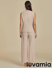 LUVAMIA Women's 2 Piece  Suiting Business Casual Pantsuits Outfit