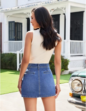 luvamia FleXclusive Jean Skorts for Woman High Waisted Side Slit Mini Short Skirt with Shorts Stretchy Denim Skirts Country Concert