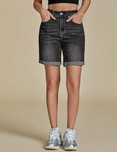 2025 Women's Casual Denim High Waist Pants Shorts Straight Leg Stretch Jeans