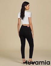 LUVAMIA Women's Full Length High Waist Skinny Fit Denim Slight Stretch Slim Jeans