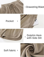 luvamia Sweat Shorts for Women High Waisted Pull On Elastic Waist Loose Fit Comfy Lounge Casual Summer Athleisure Shorts
