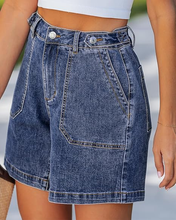 luvamia FleXclusive Jean Shorts for Women High Waisted Wide Leg Cinch Waist Stretchy Denim Mid Thigh Shorts Casual Summer Jorts