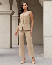 luvamia Two Piece Sets for Women Vest Pantsuits Set Dressy Business Casual Outfits