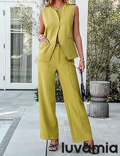 LUVAMIA Women's 2 Piece  Suiting Business Casual Pantsuits Outfit
