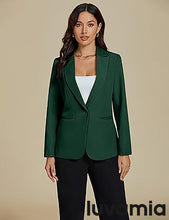 LUVAMIA Women's Classic Button Blazer Single Jacket Coat Long Sleeve