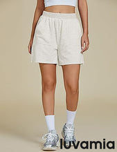 LUVAMIA Women's High Waist Elastic Waistband Shorts Regular Comfort Silhouette