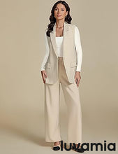 luvamia Women's sleeveless business style lapel vest jacket