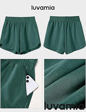 LUVAMIA Women's Brief High-Waisted Elastic-Waist Athletic Wide-Leg Shorts