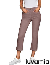 luvamia Capri Jeans for Women High Waisted Slim Straight Stretchy Denim Capris Pants Welt Pockets Casual Cropped Jeans
