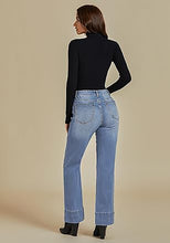 Women's High Waist Regular Fit Slight Stretch Flare Jeans Bell Bottoms