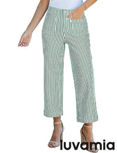luvamia Stripe High Waist Wide Leg Jeans for Women