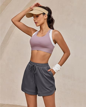 luvamia Sweat Shorts for Women High Waisted Pull On Elastic Waist Loose Fit Comfy Lounge Casual Summer Athleisure Shorts
