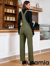 luvamia Corduroy Overalls for Women Loose Fit Baggy Straight Casual Adjustable Straps Bib Jumpsuit Overalls with Pockets