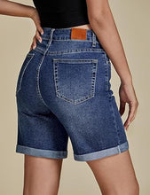 2025 Women's Casual Denim High Waist Pants Shorts Straight Leg Stretch Jeans
