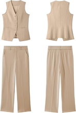 luvamia Two Piece Sets for Women Vest Pantsuits Set Dressy Business Casual Outfits