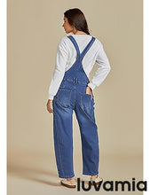 LUVAMIA Women's  Barrel Leg Style Sleeveless Overall with Pocket and Adjustable Strap