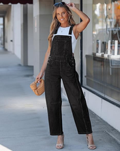 luvamia FleXclusive Denim Overalls for Women Barrel Leg Baggy Loose Fit Bib Stretchy Jean Jumpsuit Adjustable Strap Casual Overall