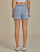 Women's Classic Denim Essential Relaxed Fit Belt Shorts With Pocket