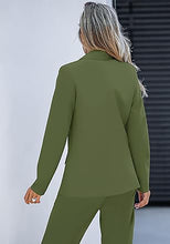 luvamia 2 Piece Outfits for Women Dressy Blazer Jackets High Waisted Straight Leg Pants Suits Set Business Casual Office