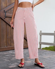 luvamia Barrel Jeans for Women Trendy Baggy Wide Leg Striped High Waisted Cropped Casual Pinstripe Stretchy Denim Pants