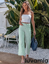 luvamia Stripe High Waist Wide Leg Jeans for Women
