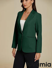 LUVAMIA Women's Classic Button Blazer Single Jacket Coat Long Sleeve